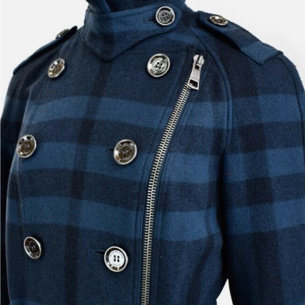 Custom tailored BURBERRY Brit Full Nova Check Wool Trench Coat Belted Jacket